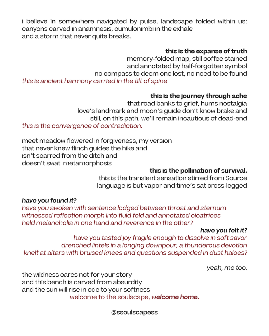 Poem by LJ Moon via soulscapes: canyons carved in anamnesis from Edition No.02: My Heart Hurts