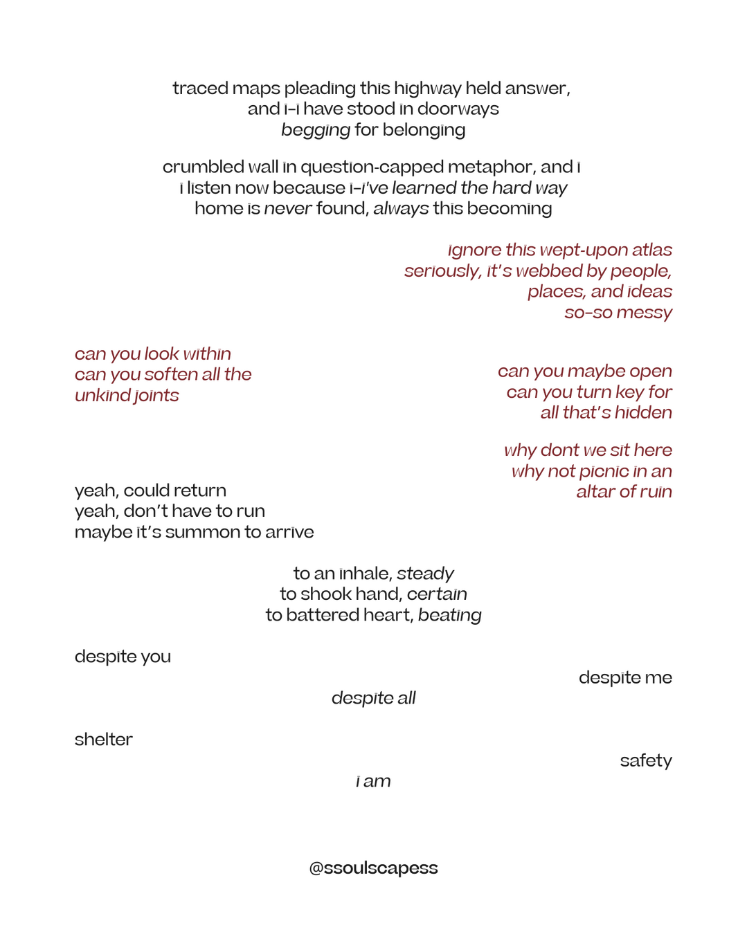 sometimes i want to go home - Poem by LJ Moon via soulscapes Poem by LJ Moon via soulscapes: sometimes i want to go home